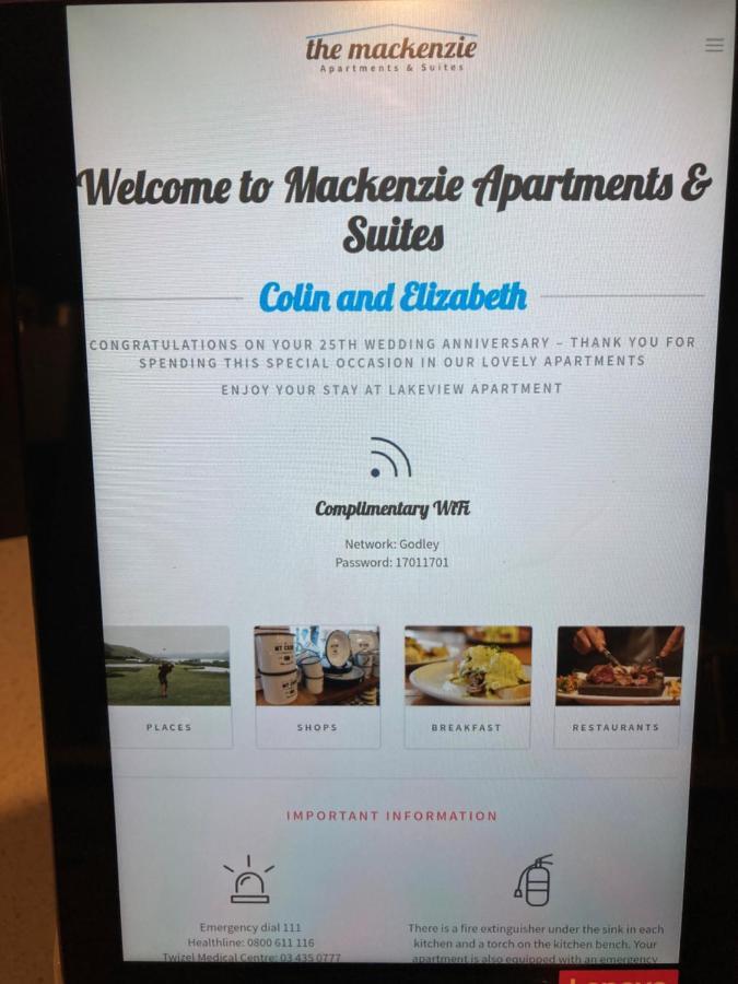The Mackenzie Suites Lake Tekapo Exterior foto